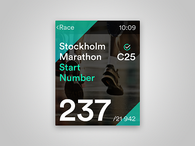 Running Races for Apple Watch app apple apple watch clean design health interface ios iphone running ui watch
