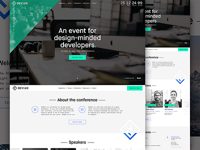 Design Conference Website branding clean conference design homepage interface minimal theme typography ui webdesign website