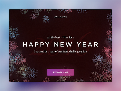 Happy New Year 2016 clean design modern new year texture type typography year