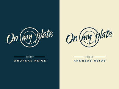 On My Plate logotype brand brush food gothenburg identity logo logotype recipe typography