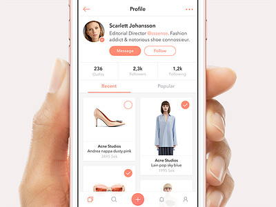 Social Shopping App app clean commerce fashion ios mobile profile shopping sketch social ui ux