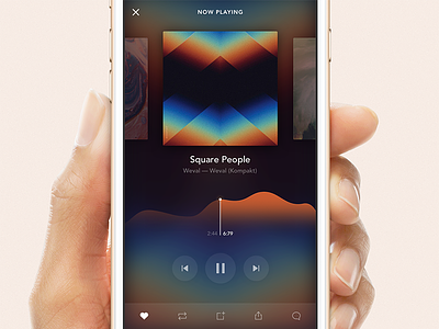 SoundCloud Player app audio clean download freebie graph music player sketch soundcloud streaming ui
