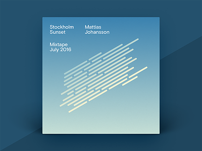 Stockholm Sunset Mixtape album cover electronic gradient house mixtape music shape techno typography waves