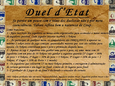 Duel d'Ètat - Proposed Ruleset - Same name of the tournament board game chapéu de mago coup design duel dètat graphic design illustration tournament vgxp 2018