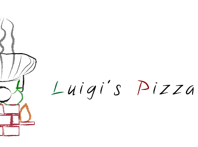Luigi's Pizza - Logo assignment branding clean comedy graphic design illustration logo luigi pizza pizza place simple
