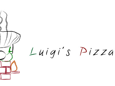 Luigi's Pizza - Logo assignment branding clean comedy graphic design illustration logo luigi pizza pizza place simple