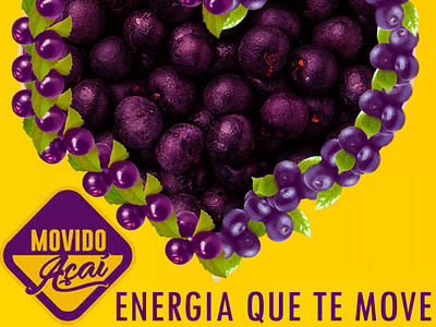 Movido Açaí mockup advertisement - Part 2 advertisement assignment açaí berry branding design graphic design mock up simple