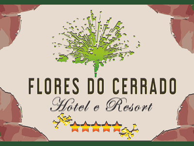 Flores do Cerrado assignment branding cerrado design flor graphic design hotel logo mock up resort sign simple