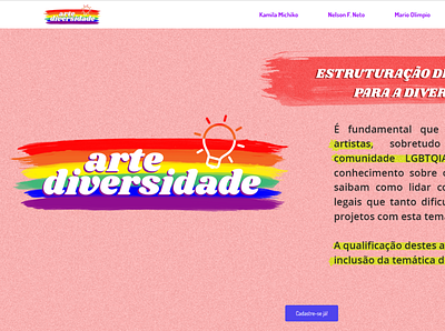 Arte e Diversidade arte diversidade elementor graphic design lgbtqi website wordpress