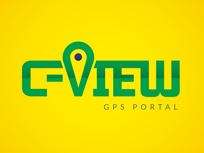 C-VIEW gps logo logo design minimalist logo modern logo word mark