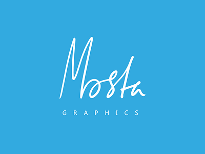 MOSTA handwritten logo design luxury logo personal logo signature lgog