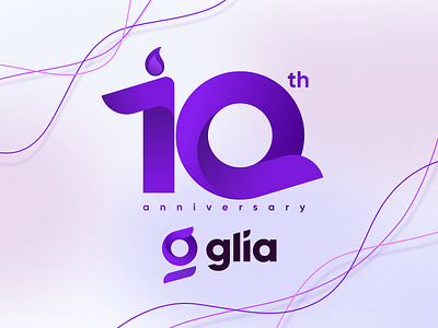 Glia's 10th-Anniversary Celebration Post For Social Media branding design figma graphic design logo vector