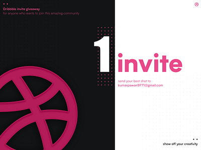 1 Dribbble giveaway