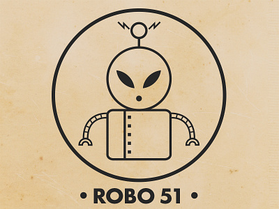 Robo 51 doodle robot vector