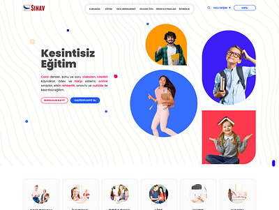 Sınav College webpage re-design ui webpage