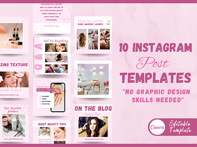 Beauty Instagram Post Templates business instagram template canva posts templates canva templates design editable templates graphic design instagram post template post instagram template template