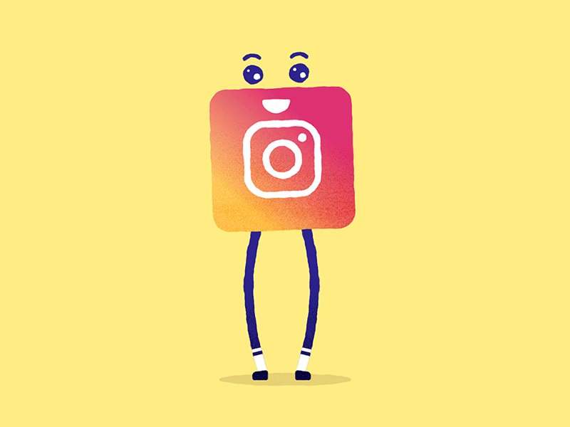 Instagram Character adobe aftereffects animation barlavento character gif illustration instagram loop looping