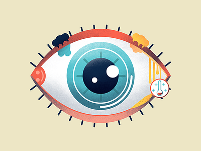 Saúde Magazine barlavento colors design editorial eyes flat icon illustration magazine vector