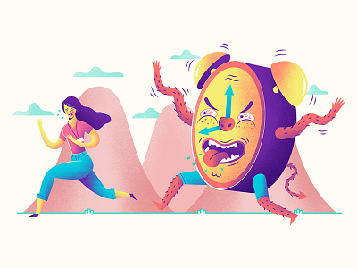 Sorria Magazine adobe barlavento brazil character clock editorial illustration magazine time vector