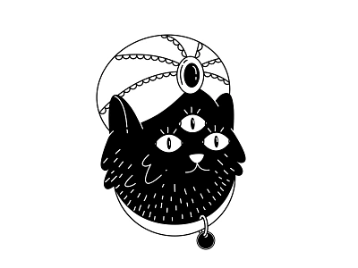 Mystic Cat cat illustration mystic sticker vector