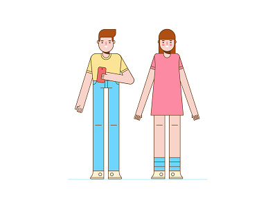 Character character flat vector