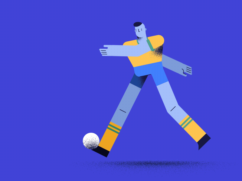 Soccer animation adobe animation character design flat illustration loop motion vector