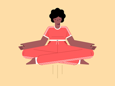 Yoga character design flat illustration vector yoga