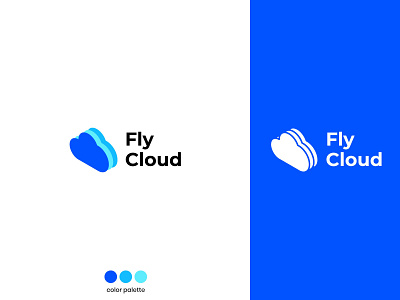 FlyCloud - Branding blue branding clean cloud logo logodesign logotype modern