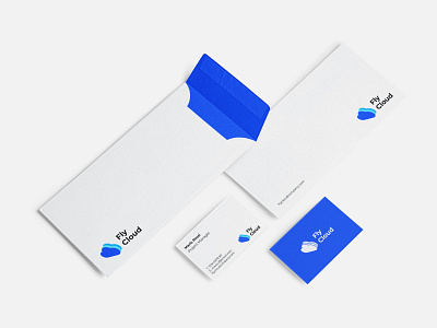 FlyCloud - Branding blue brand branding businesscard clean cloud logo logodesign logotype modern stationery
