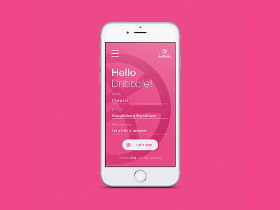 Hello Dribbble ! clean debuts first invite mobile phone shot thanks ui ux