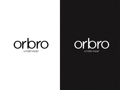 Brand Identity for Orbro Underwear brand clean design font identity logo rendering underwear vi