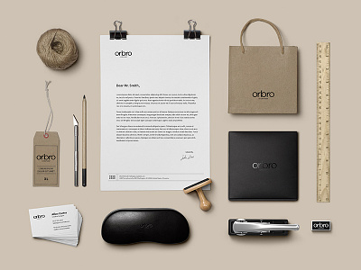 Brand Identity for Orbro Underwear brand clean design font identity logo rendering stationary underwear vi