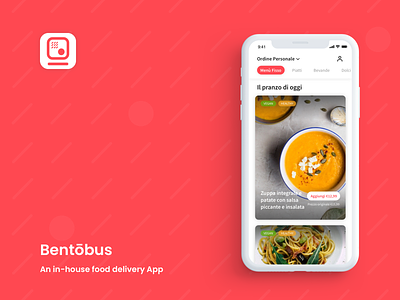 Bentobus - UI/UX app cibo clean delivery eat food ios italiano milan milano mobile red ui ux