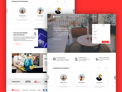 Cleanzy Landing page redesign - UI