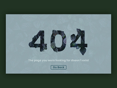 404 Page - UI 404 404 error page dailyui leaf not found ui web
