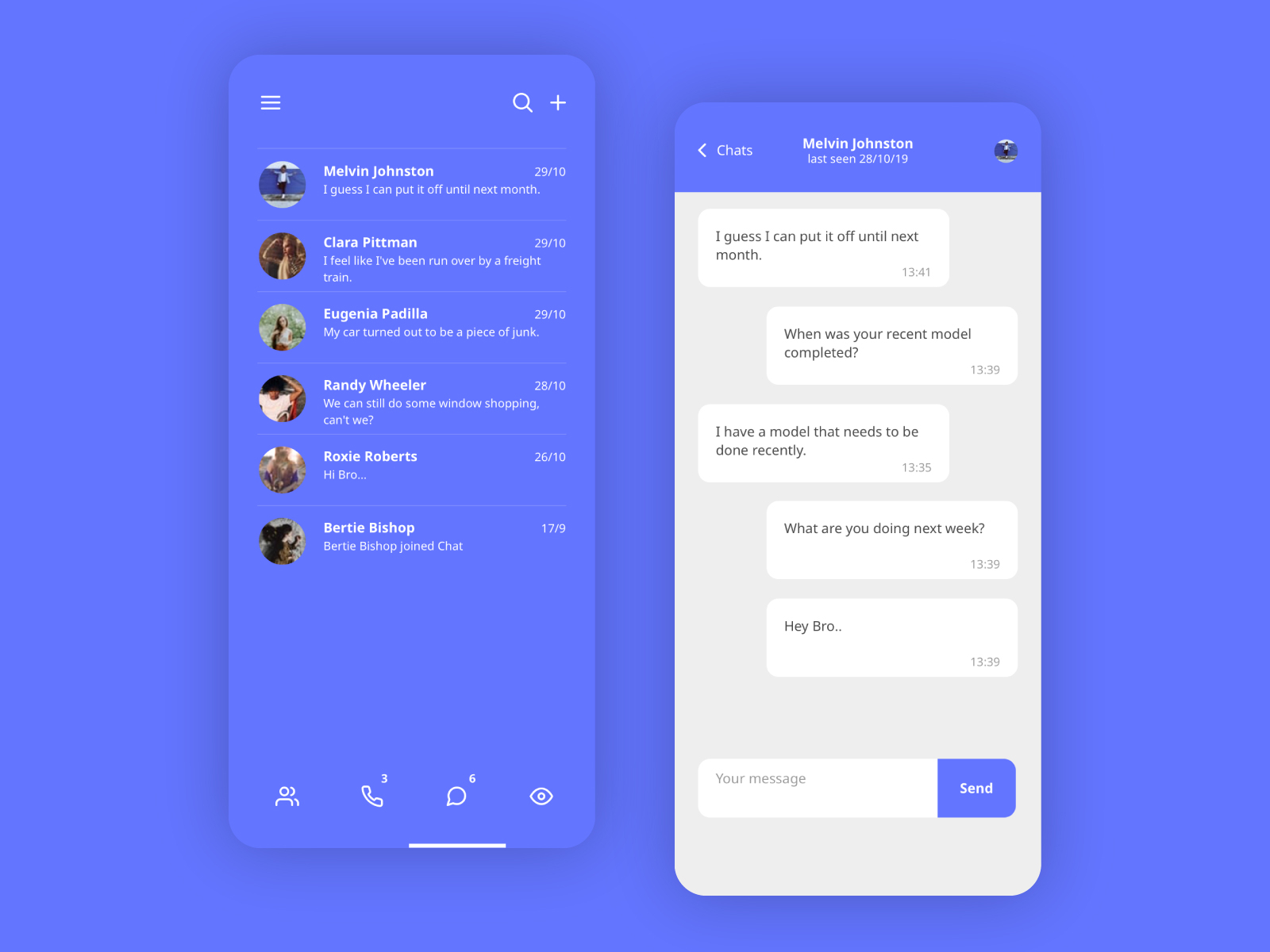 Direct Messaging - UI by chang liu on Dribbble