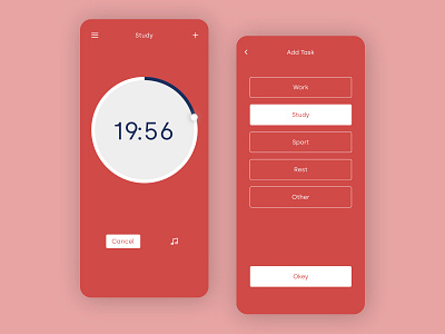 Countdown Timer - UI app clean concept countdown countdown timer dailyui design focus timer timer app ui