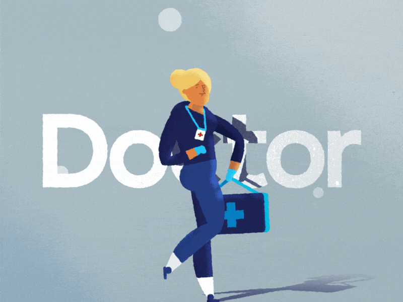Doctor Jog Cycle after effects animation character animation football jog cycle jogging motion graphics run cycle running walk cycle