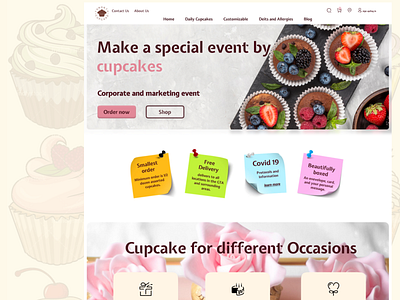 Cupcake website redesign design redesign ui ux webdesign