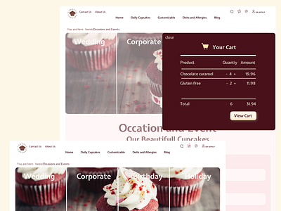 Cupcake website design