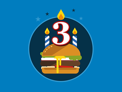 Happy Birthday birthday burger candle