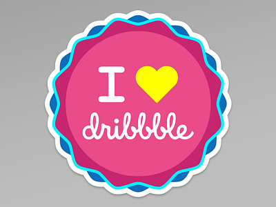 Dribbble sticker dribbble heart love mule playoff sticker stickers