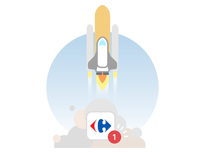 Update app icon launch nasa rocket space spaceship take off update