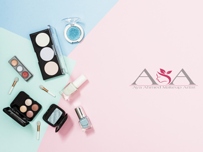AA logo design for a makeup artist. app branding design icon illustration logo vector