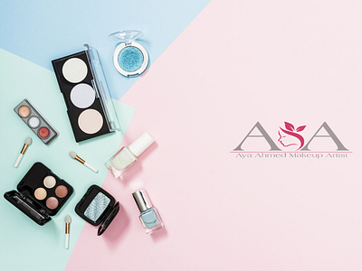 AA logo design for a makeup artist. app branding design icon illustration logo vector