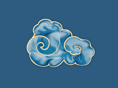 Cloud blue chinese cloud illustration liquefy photoshop