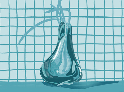 vase blue flower illustration line art liquid vase