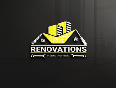 renovation logo 3d branding design graphic design logo