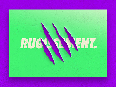 Rugissement \\\\ Roaring design green griffure langlois purple roar roaring rugissement scratch vert violet