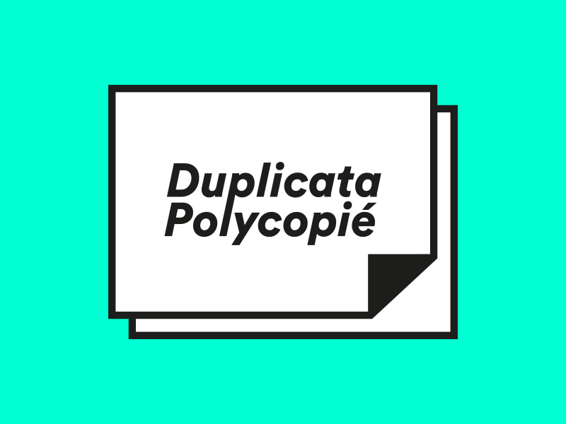 Duplicata Polycopié blue design duplicata french gif green langlois logo pages polycopié simple yellow